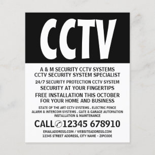Modern Bold, CCTV Security Advertising Flyer
