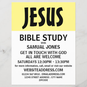 Modern Bold, Christian Bible Class Advert Flyer