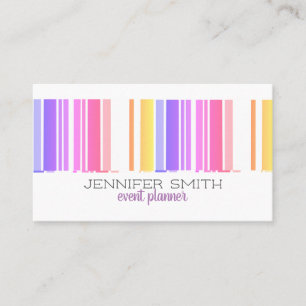 modern bold colourful stripes to personalize custo business card