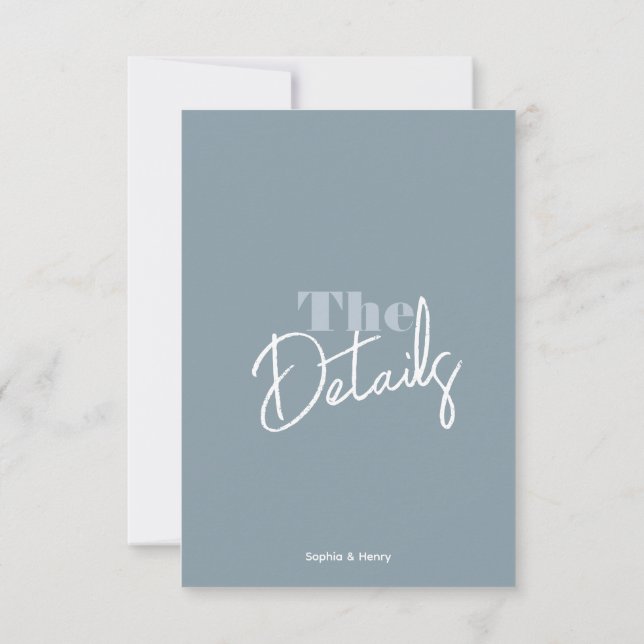  Modern bold Colourful  Wedding Enclosure card (Back)