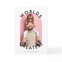 modern BOLD custom photo 'WORLDS GREATEST' DAD