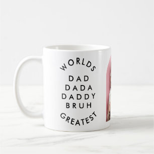 modern BOLD custom 'WORLDS GREATEST' DAD Coffee Mug