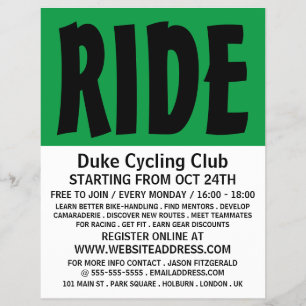 Modern Bold, Cycling Club Advertising Flyer