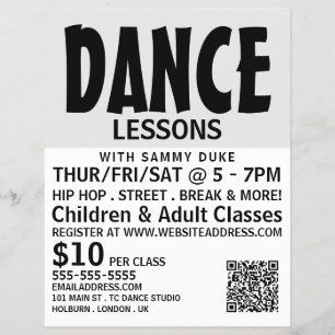 Modern Bold, Dance Lesson Advertising Flyer