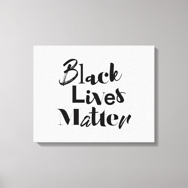 Modern, bold, different design Black Lives Matter Canvas Print (Front)
