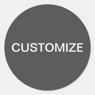 Modern Bold Editable Name, Business or Brand Etc. Classic Round Sticker