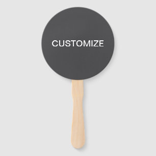 Modern Bold Editable Name, Business or Brand Etc. Hand Fan