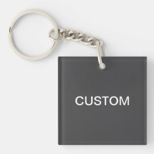 Modern Bold Editable Name, Business or Brand Etc. Keychain