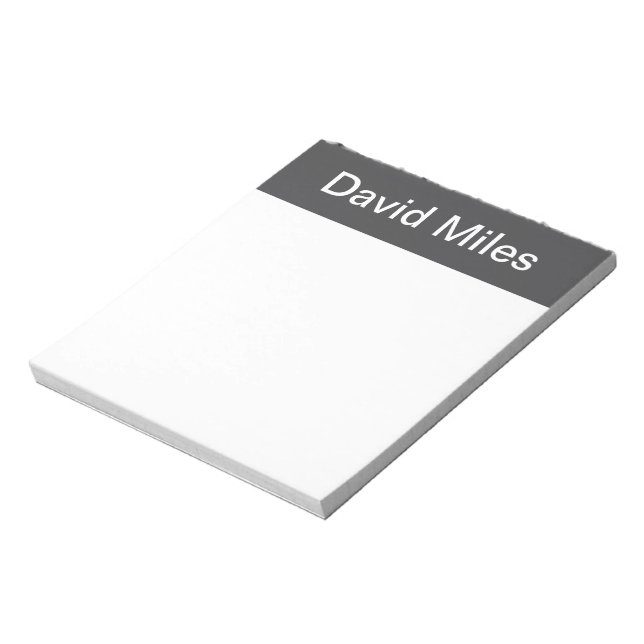 Modern Bold Editable Name, Business or Brand Etc. Notepad (Rotated)