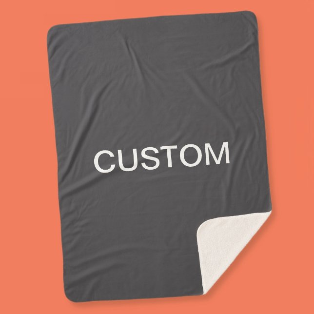 Modern Bold Editable Name, Business or Brand Etc. Sherpa Blanket (Creator Uploaded)