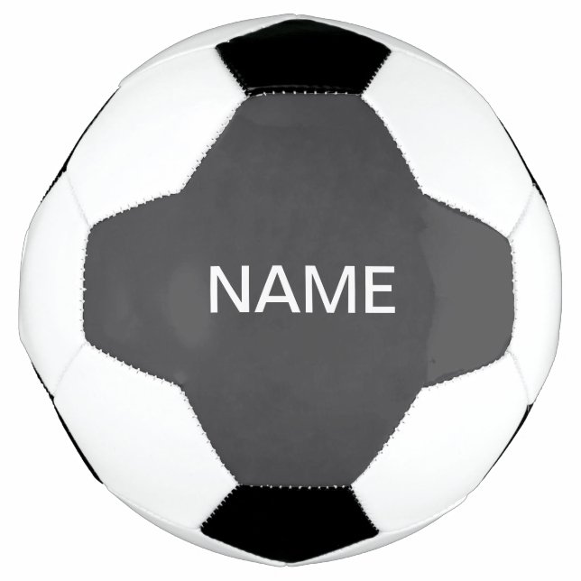 Modern Bold Editable Name, Business or Brand Etc. Soccer Ball (Front)