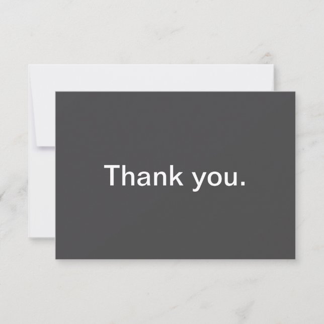Modern Bold Editable Name, Business or Brand Etc. Thank You Card (Front)
