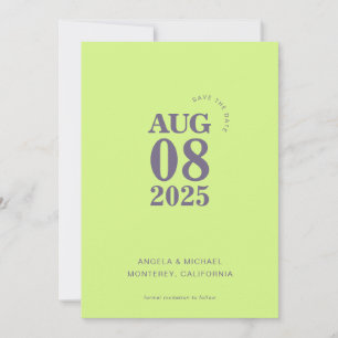 Modern Bold Enregistrer le Faire-part de mariage D