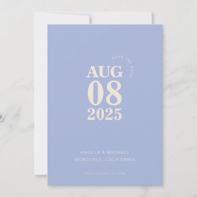 Modern Bold Enregistrer le Faire-part de mariage D (Devant)