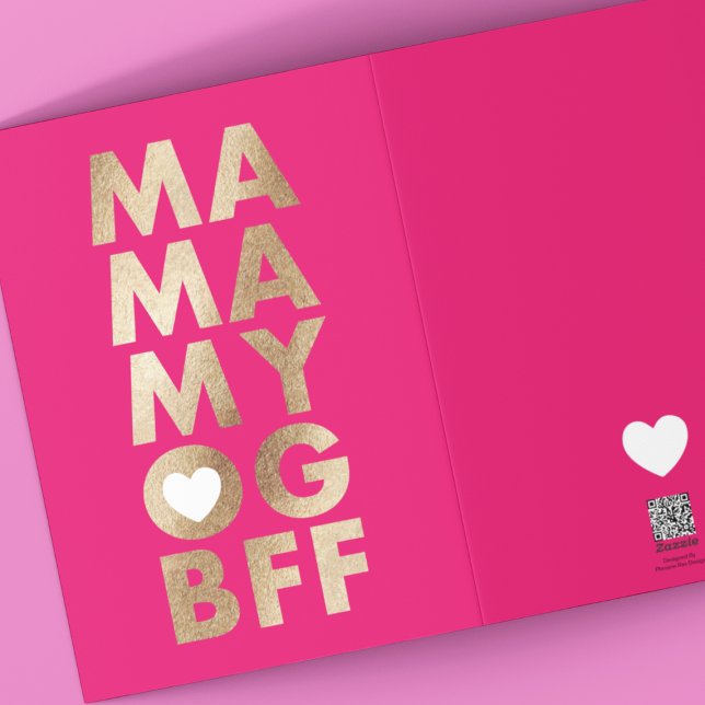 Modern Bold Faux Foil Text Mother's Day Card (Creator Uploaded)