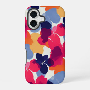 Modern Bold Floral Pattern iPhone 16 Case