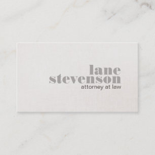 Modern Bold Font Attorney at Law Business Card