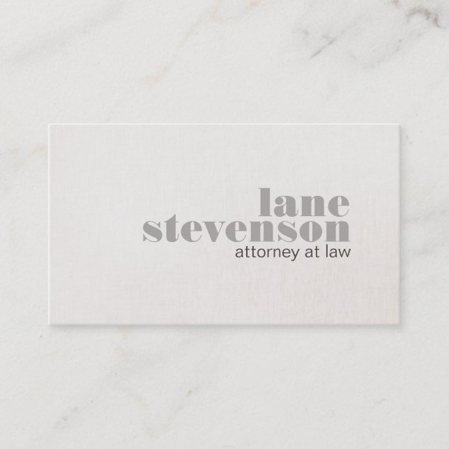 Modern Bold Font Attorney at Law Business Card (Front)