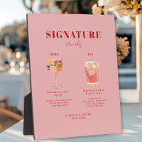 Modern Bold Font His & Hers Drinks Wedding