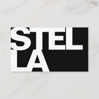 Modern Bold Font Typography Simple Black And White Business Card