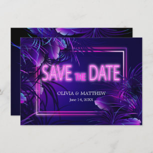 Modern Bold Glow in the Dark SAVE THE DATE  Invitation