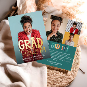 Modern bold Grad twenty24 announcement