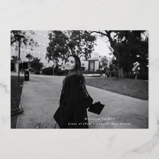 Modern Bold Graduation Announcement Foil Pressed