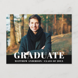 Modern Bold Graduation Party Invitation Postcard
