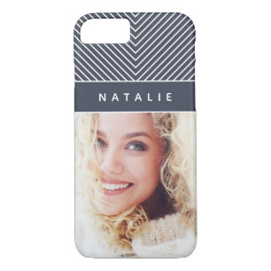 Modern, bold, graphic geometric stripe personalize Case-Mate iPhone case