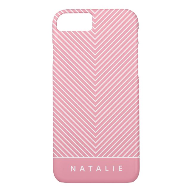 Modern, bold, graphic geometric stripe personalize Case-Mate iPhone case (Back)