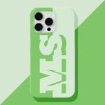 Modern Bold Green Initial Monogram iPhone 15 Pro Max Case<br><div class="desc">Green Modern Initial Monogram Phone Case. Create your own personalized iPhone Case with custom initial name.</div>
