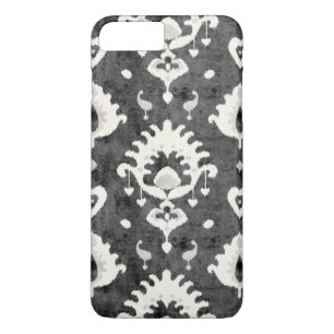 Modern bold grey black ikat tribal pattern Case-Mate iPhone case