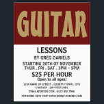 Modern Bold, Guitar Lessons Advertising Flyer<br><div class="desc">Modern Bold,  Guitar Lessons Advertising Flyers By The Business Card Store.</div>