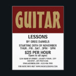 Modern Bold, Guitar Lessons Advertising Flyer<br><div class="desc">Modern Bold,  Guitar Lessons Advertising Flyers By The Business Card Store.</div>