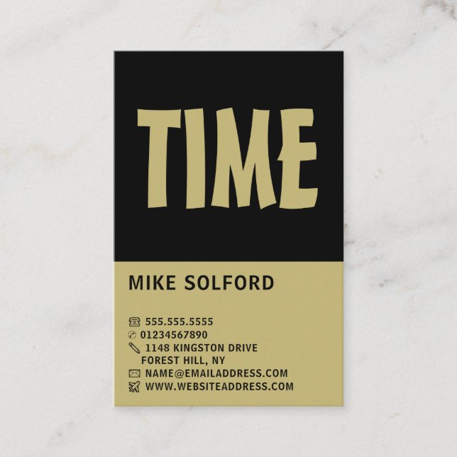 Modern Bold, Horologist Business Card (Front)