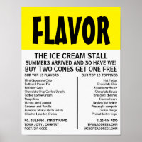 Modern Bold, Ice Cream Parlor Advertising