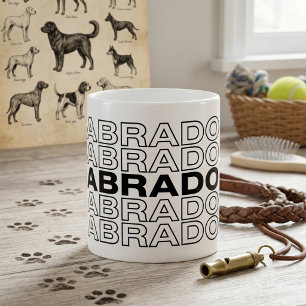 Modern Bold Labrador Typography Graphic Coffee Mug