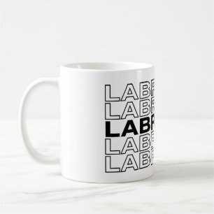 Modern Bold Labrador Typography Graphic  Coffee Mug