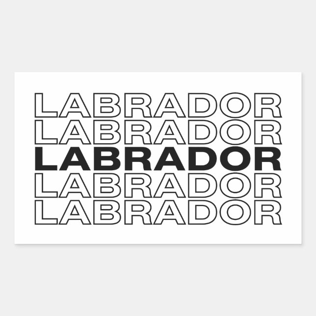 Modern Bold Labrador Typography Graphic  Sticker (Front)