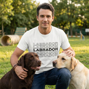 Modern Bold Labrador Typography Graphic T-Shirt