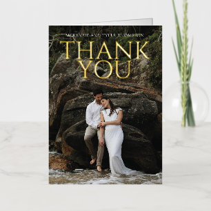 Modern Bold Large Text Folded Foil Greeting Card