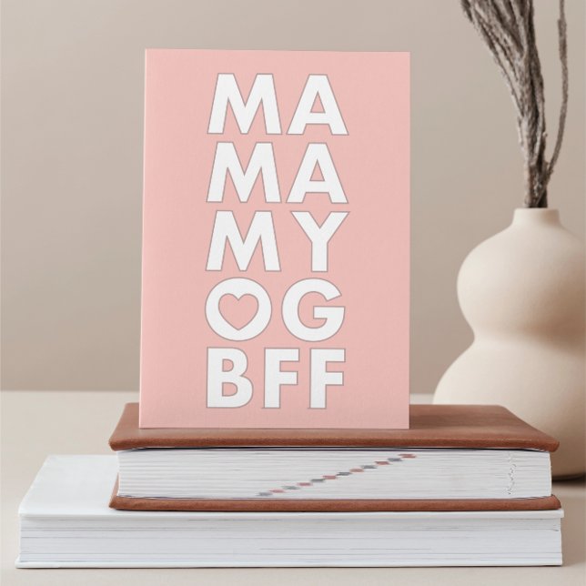 Modern Bold MA MA MY BFF Texte Carte de fête des m (Créateur téléchargé)