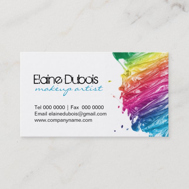 MODERN & BOLD MAKEUP ARTIST BUSINESS CARD (Front)