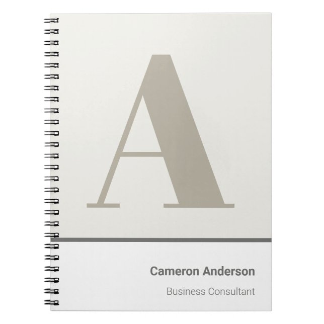 Modern Bold Minimal Professional Notebook (Front)