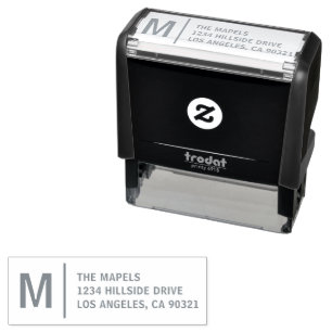 Modern Bold Minimalist Return Address Self-inking Stamp