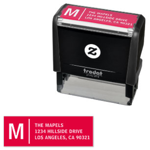 Modern Bold Minimalist Return Address Self-inking Stamp