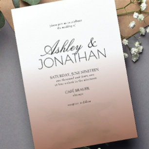 Modern Bold & Minimalist Terracotta Wedding Invitation