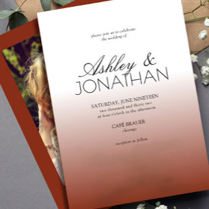 Modern Bold & Minimalist Wedding All-in-One Invita Invitation