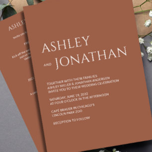 Modern Bold & Minimalist Wedding All-in-One Invitation