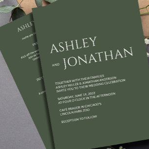 Modern Bold & Minimalist Wedding All-in-One Invitation